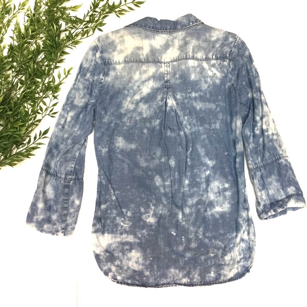 Anthropologie Cloth & Stone Blue Acid Wash XS - Picture 2 of 5